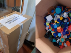 Biblioteca Județeană Brașov a donat 10 cutii cu capace din plastic Asociației „Capace cu Suflet”
