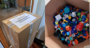 Biblioteca Județeană Brașov a donat 10 cutii cu capace din plastic Asociației „Capace cu Suflet”