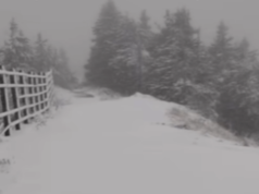 VIDEO. A venit iarna în octombrie! Ninge ca-n povești în Poiana Brașov