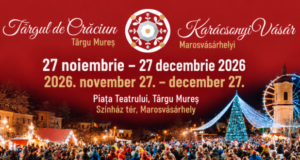 Târgul de Crăciun revine în Piața Teatrului din Târgu Mureș. O lună de evenimente și surprize pentru vizitatori